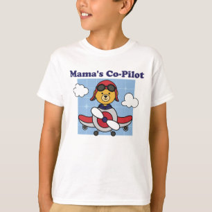 Mamas Co-Pilot - Niedliches Flugzeug T-Shirt