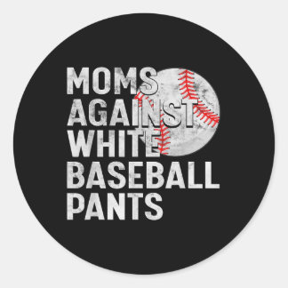 Mamas der Baseball-Mama-Mütter gegen Weißes Baseba Runder Aufkleber
