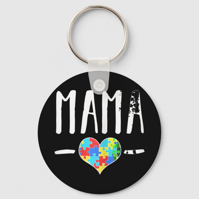 Mamas, die die Eltern autistischer Kinder sind Schlüsselanhänger (Vorderseite)
