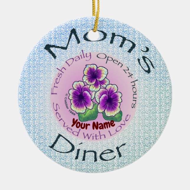 Mamas Diner Keramik Ornament (Vorne)