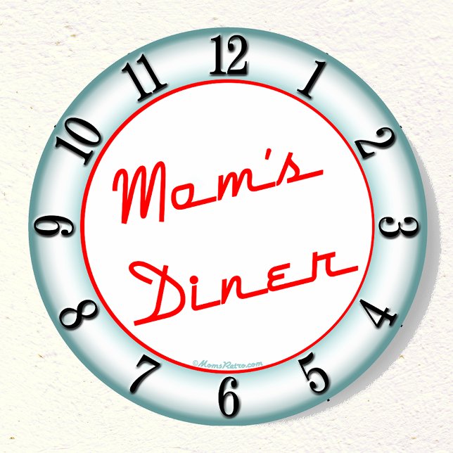 Mamas Diner Retro Küchenmauer Große Wanduhr (Von Creator hochgeladen)
