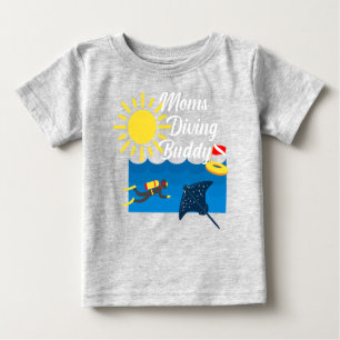 Mamas Diving Buddy Design - Baby Fine Jersey T-Shi Baby T-shirt