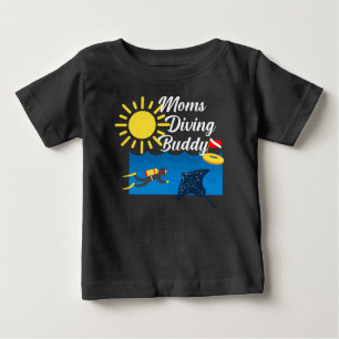 Mamas Diving Buddy Design - Baby Fine Jersey T-Shi T-shirt