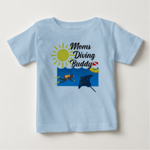 Mamas Diving Buddy Design - Baby Fine Jersey T-Shi T-shirt