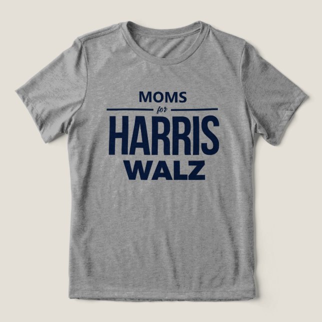 Mamas für Harris Walz Tri-Blend Shirt (Design Vorderseite)