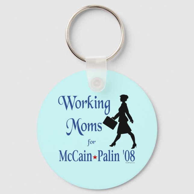 Mamas für McCain Palin Schlüsselanhänger (Vorderseite)