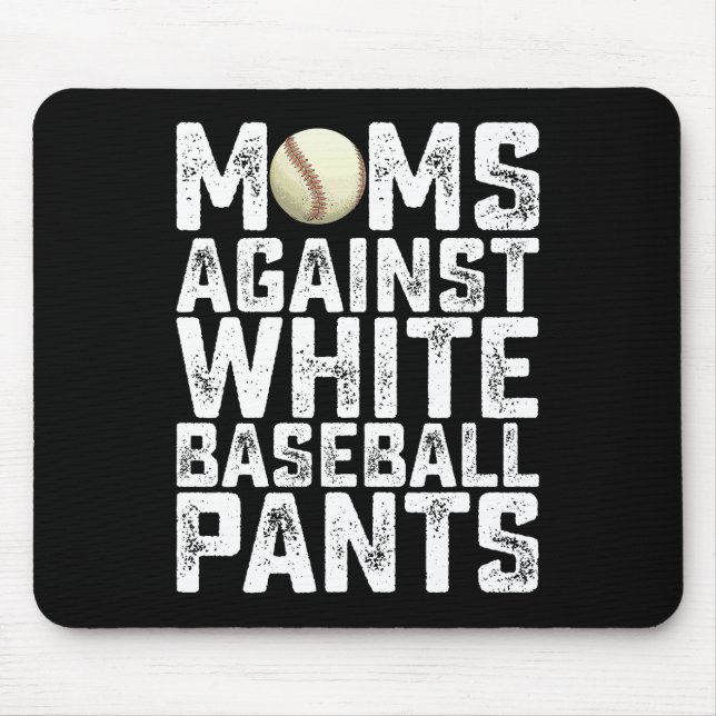 Mamas gegen den Muttertag weißer Baseballschwanzti Mousepad (Vorne)