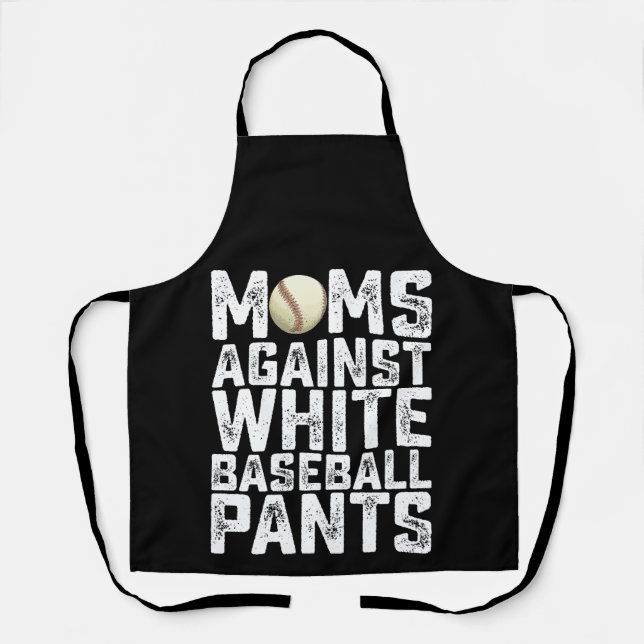 Mamas gegen den Muttertag weißer Baseballschwanzti Schürze (Vorderseite)