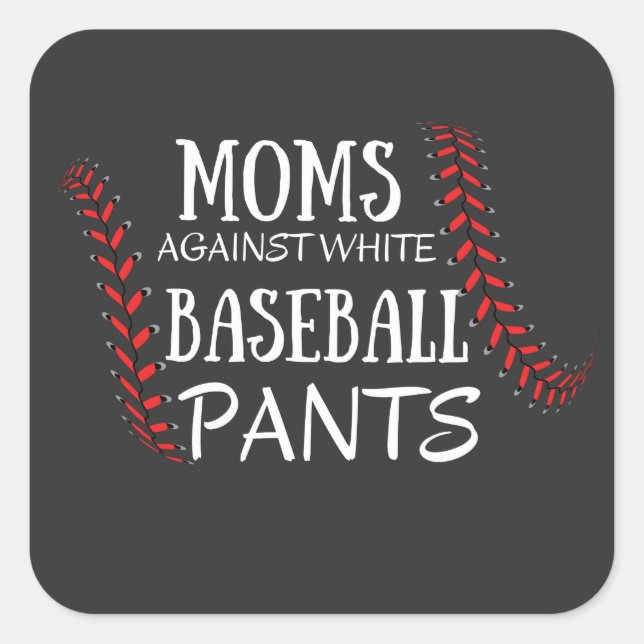 Mamas gegen den T - Shirt von weißen Baseballpflan Quadratischer Aufkleber (Vorderseite)