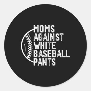 Mamas gegen die Baseball-Baseball-Mama Mot Runder Aufkleber