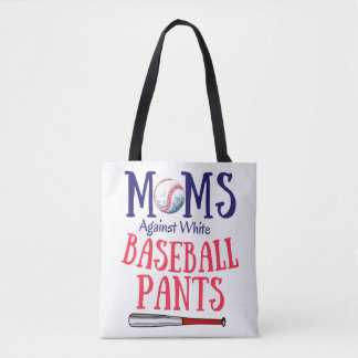 Mamas gegen Tragetaschen von weißen Baseballpflanz