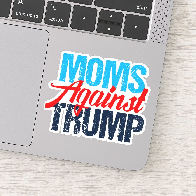 Mamas gegen Trumps politischen Laptop Aufkleber (Detail)