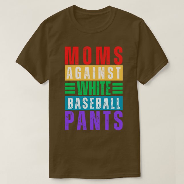 Mamas gegen weiße Baseballpflanzen 15 T-Shirt (Design vorne)