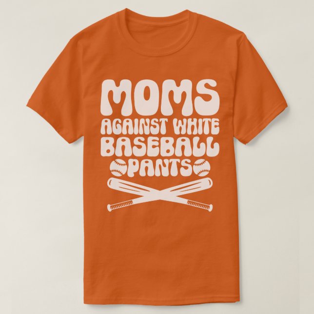 Mamas gegen weiße Baseballpflanzen 1 T-Shirt (Design vorne)