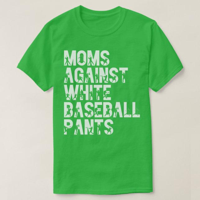 Mamas gegen weiße Baseballpflanzen 21 T-Shirt (Design vorne)