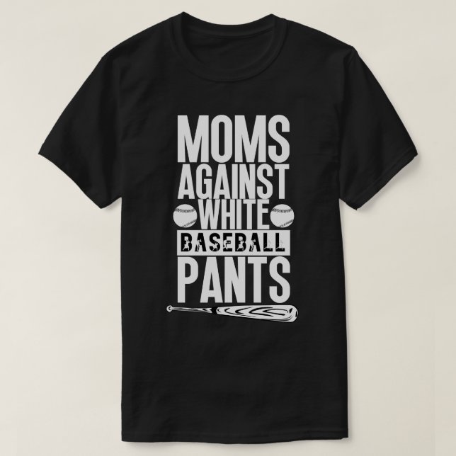 Mamas gegen weiße Baseballpflanzen 35 T-Shirt (Design vorne)