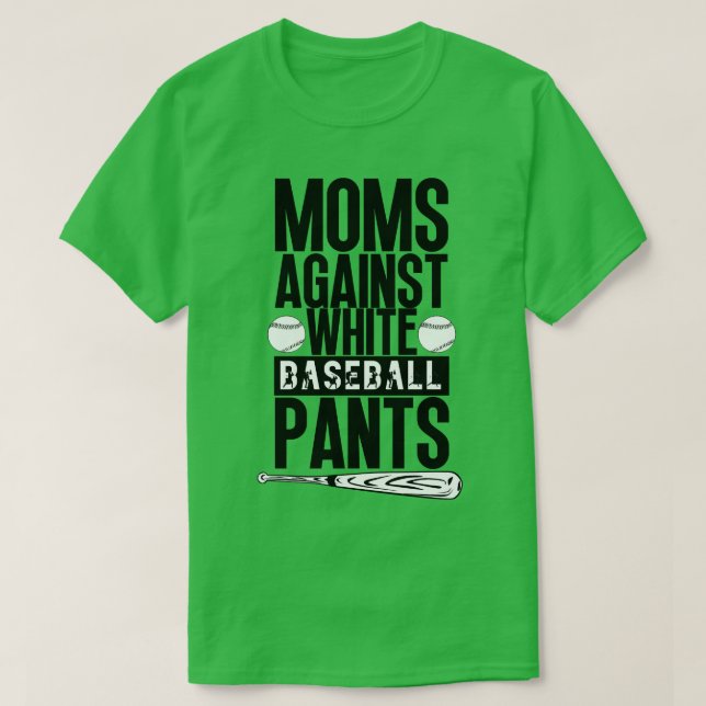 Mamas gegen weiße Baseballpflanzen 38 T-Shirt (Design vorne)