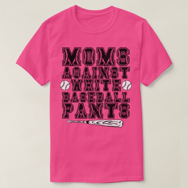 Mamas gegen weiße Baseballpflanzen 4 T-Shirt (Design vorne)
