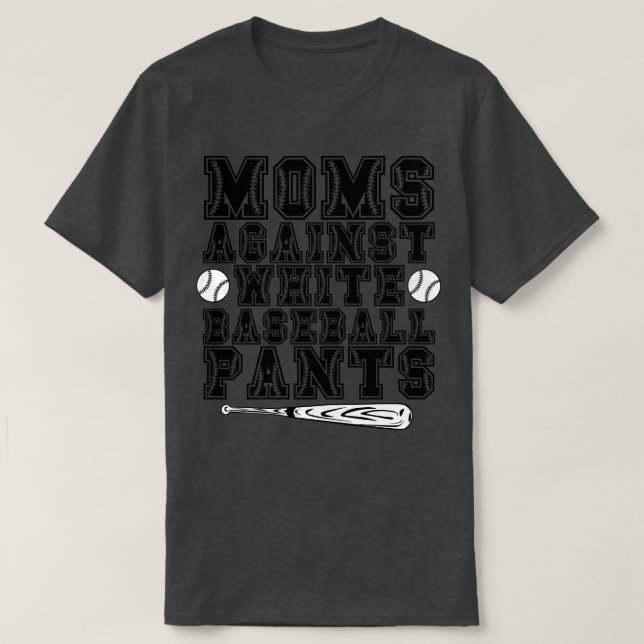 Mamas gegen weiße Baseballpflanzen 4 T-Shirt (Design vorne)