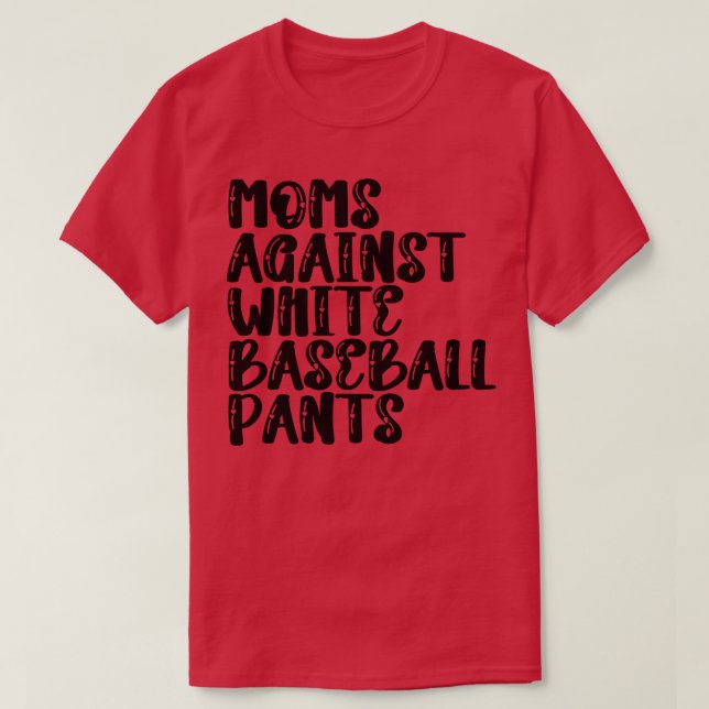 Mamas gegen weiße Baseballpflanzen 5 T-Shirt (Design vorne)