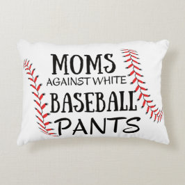 Mamas gegen weiße Baseballpflanzen Dekokissen