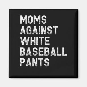 Mamas gegen weiße Baseballpflanzen - Funny Basebal Magnet