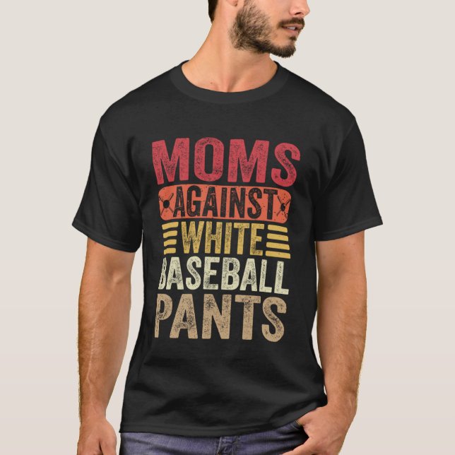 Mamas gegen weiße Baseballpflanzen Mama Spaß T-Shirt (Vorderseite)