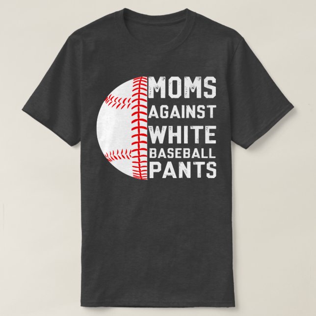 Mamas gegen weiße Baseballpflanzen T-Shirt (Design vorne)