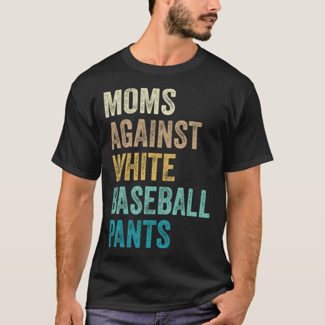 Mamas gegen weiße Baseballpflanzen T-Shirt (Vorderseite)