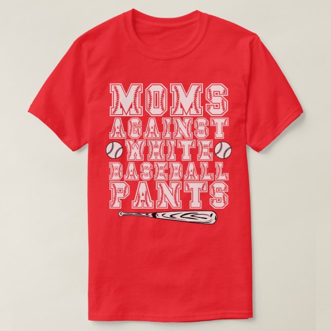 Mamas gegen weiße Baseballpflanzen T-Shirt (Design vorne)