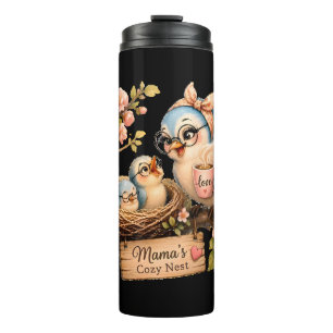 Mamas gemütlicher schwarzer Thermobecher Thermosbecher