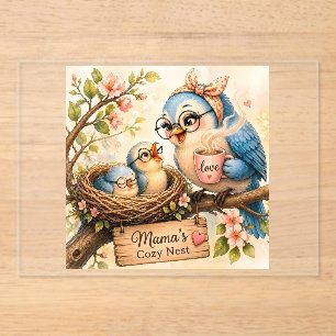 Mamas gemütliches Nest  Acryleinladungen