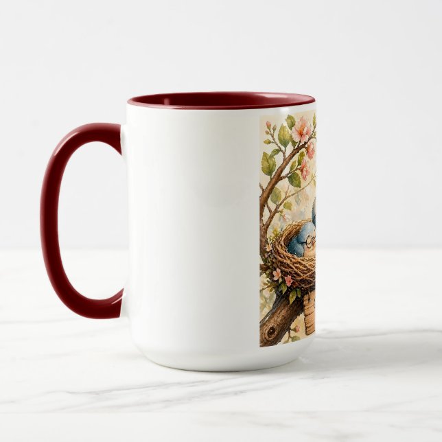 Mamas gemütliches Nest Tasse (Links)