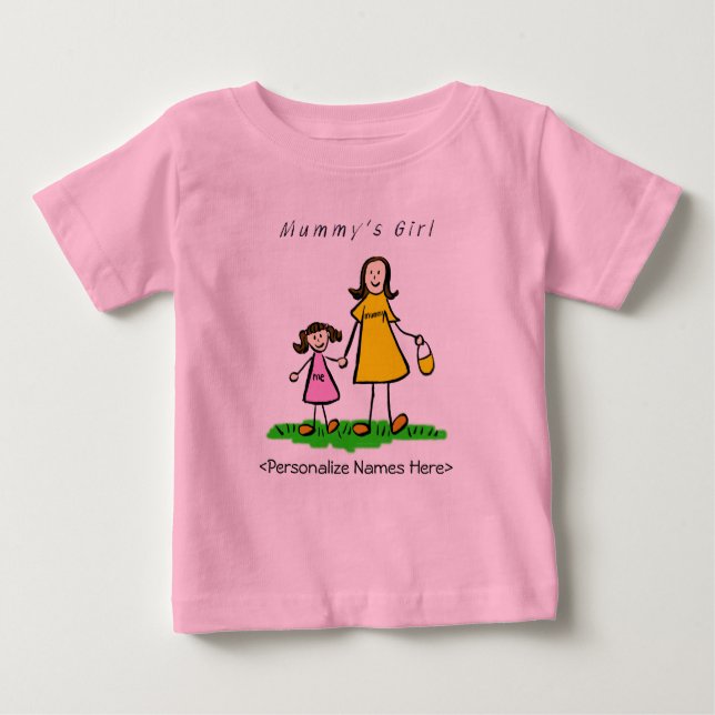 Mama's Girl - Brünettes Mother & Daughter-Shirt Baby T-shirt (Vorderseite)