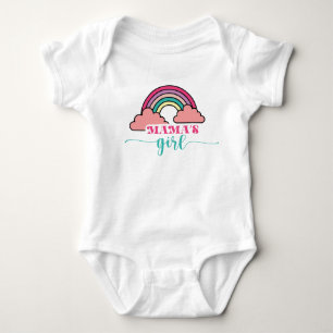 Mama's Girl Niedlich Baby Girl Rainbow Typografie Strampler