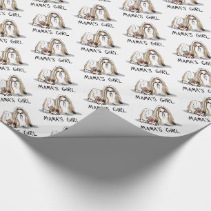 Mamas Girl Shih Tzu (bräunlich weiß) Mama des Hund Geschenkpapier