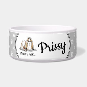 Mamas Girl Shih Tzu (bräunlich weiß) Mama des Hund Napf