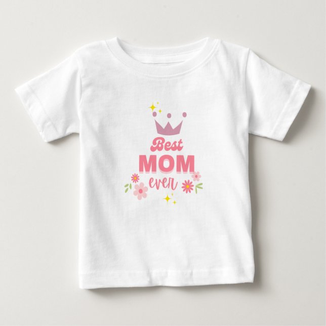 Mama's Größter Fan: Das "Beste Mama" Baby T-shirt (Vorderseite)