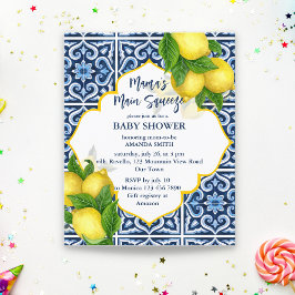 Mama's Haupt Squeeze Baby Dusche Zitronen einladen