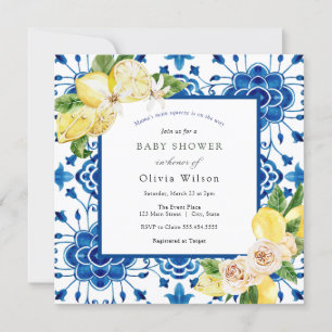 Mamas Haupt-Squeeze-Lemon-Babydusche Einladung