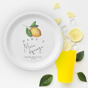 Mama's Haupt-Squeeze Lemon Babydusche Pappteller