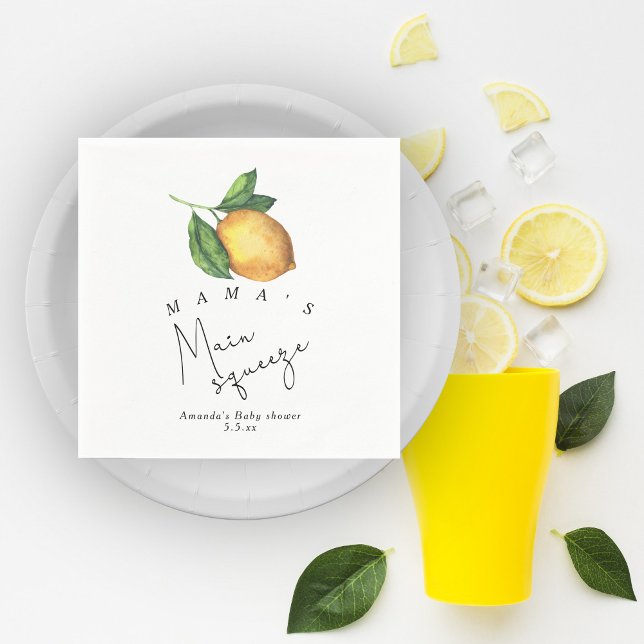 Mama's Haupt-Squeeze Lemon Babydusche Serviette (Von Creator hochgeladen)