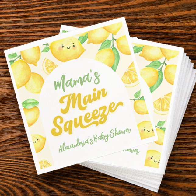 Mamas Haupt-Squeeze-Lemon-Babydusche Serviette (Von Creator hochgeladen)