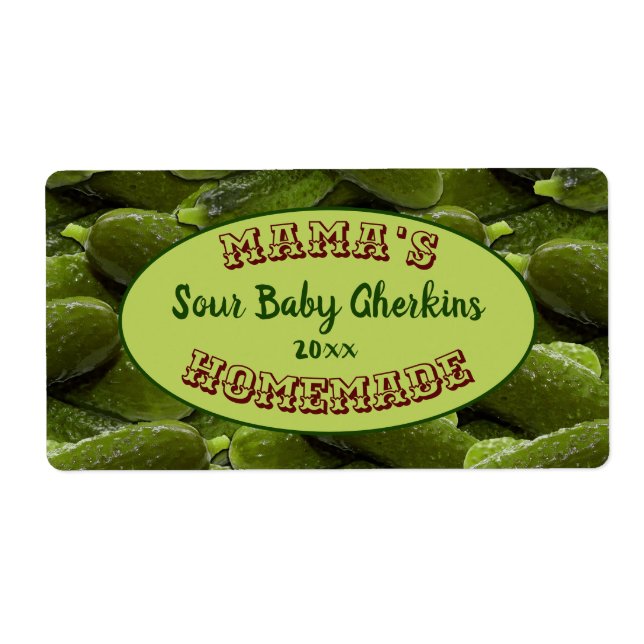 Mama's hausgemachte Pickles Canning Sticker Label (Vorne)
