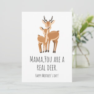 Mamas ist das Reh-nest: Punny Muttertags-Grußkarte Feiertagskarte