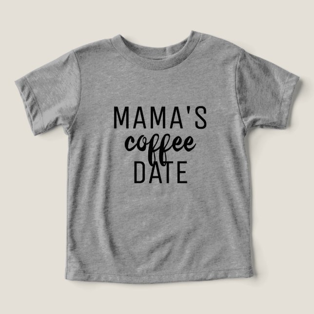 Mamas Kaffee-Date-Kinder Unisex T-Shirt (Design Vorderseite)