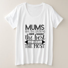 Mamas kennen die Besten und Lieben uns am meisten Große Größe T-Shirt
