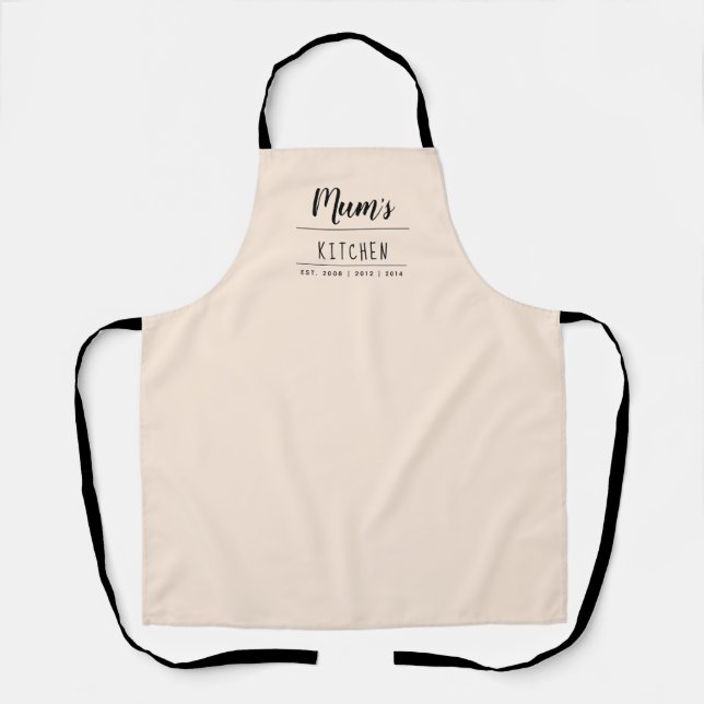 Mama's Kitchen Simple Elegant Typografy Schürze (Vorderseite)