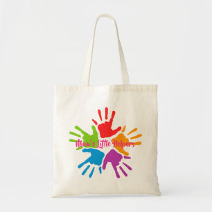 Mamas kleine Helfer Bunte Handabdruck-Kunst Tragetasche