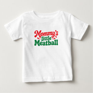 Mamas kleiner Fleischbällchen-Mama-Baby-Italienisc Baby T-shirt